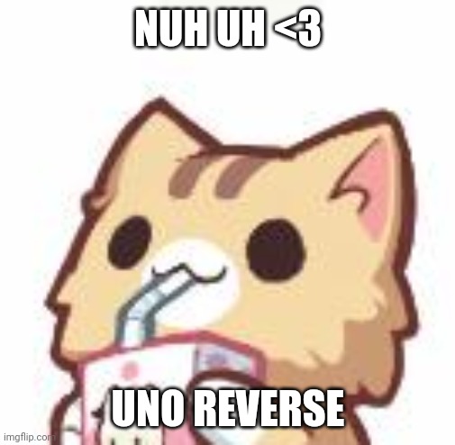 Unsee Juice kitty | NUH UH <3 UNO REVERSE | image tagged in unsee juice kitty | made w/ Imgflip meme maker