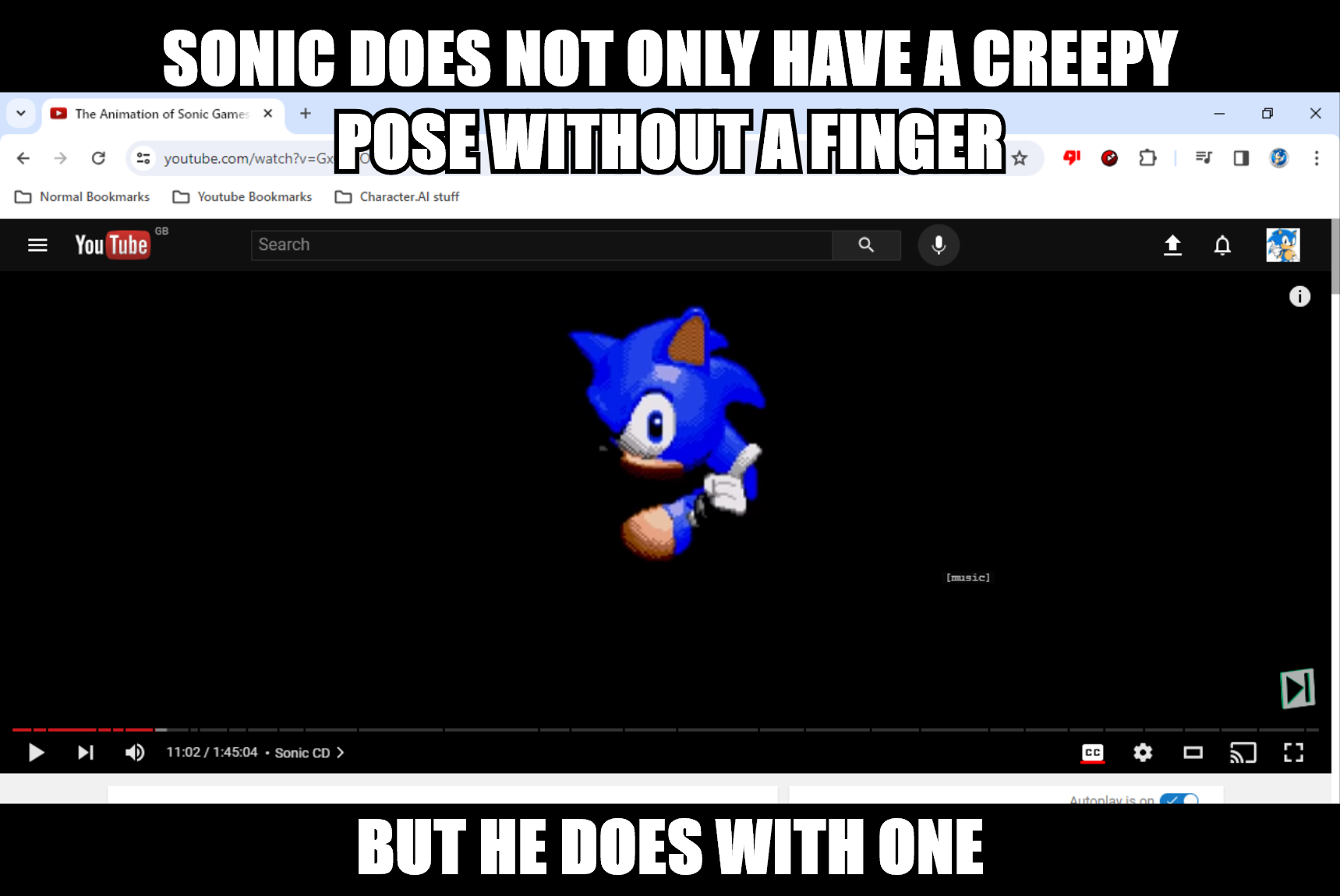 Creepy Sonic Blank Meme Template