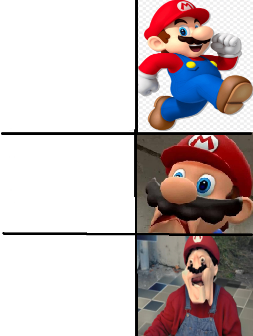 High Quality mario good ..... ugly ...... very ugly Blank Meme Template
