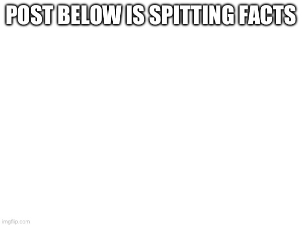 POST BELOW IS SPITTING FACTS | made w/ Imgflip meme maker