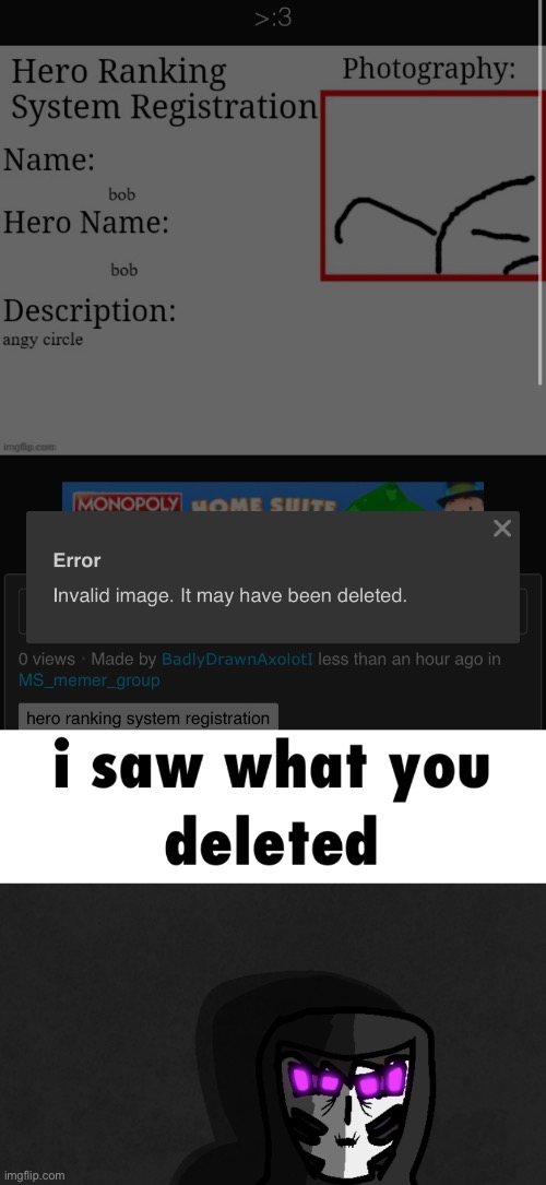 image tagged in i saw what you deleted | made w/ Imgflip meme maker