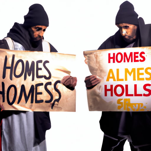 High Quality nba homeless man holding 2 posters Blank Meme Template