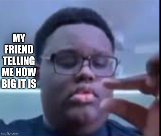 he dont even know that its bigger than his | MY FRIEND TELLING ME HOW BIG IT IS | image tagged in dick,its 6 inches though | made w/ Imgflip meme maker