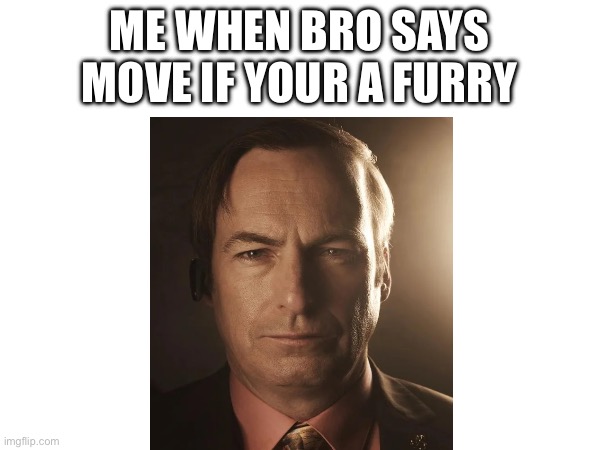 Me af | ME WHEN BRO SAYS MOVE IF YOUR A FURRY | image tagged in memes | made w/ Imgflip meme maker
