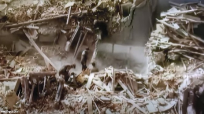 V-1 missile aftermath, 1945 | made w/ Imgflip meme maker