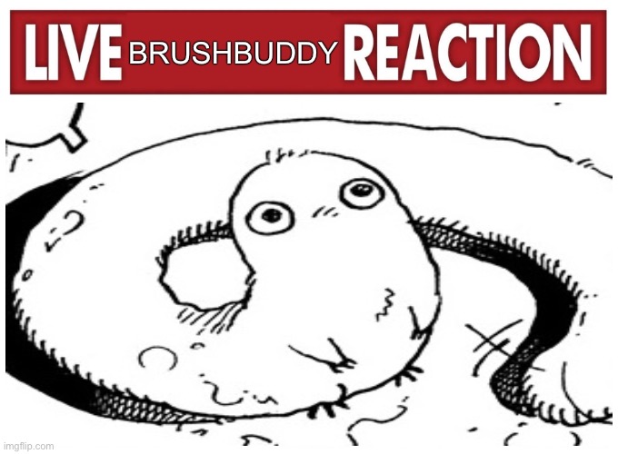 Live Brushbuddy Reaction | BRUSHBUDDY | image tagged in live reaction,witch hat atelier,anime meme,anime memes,manga | made w/ Imgflip meme maker