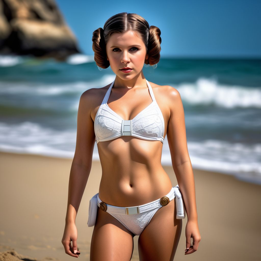 PRINCESS LEIA BIKINI BEACH ANGRY Blank Meme Template