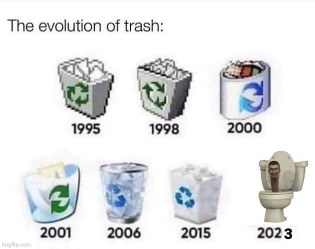 Come at me 9 year olds | 3 | image tagged in the evolution of trash,skibidi toilet | made w/ Imgflip meme maker