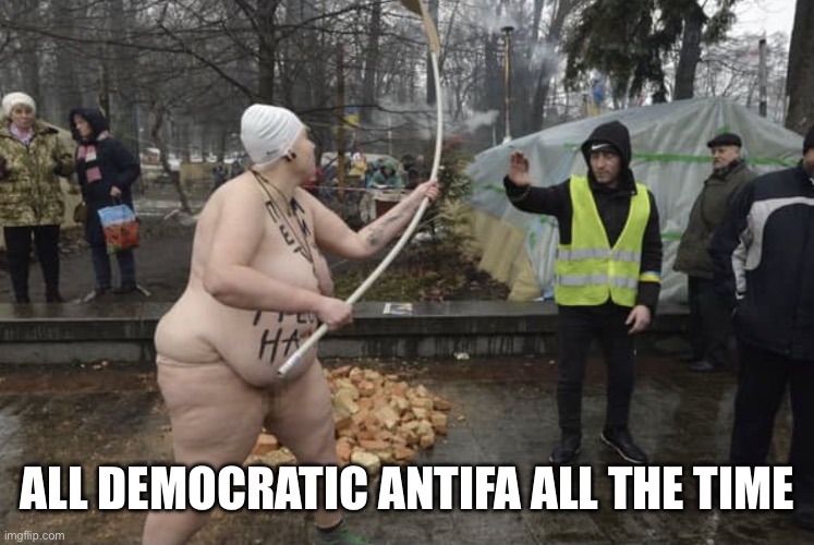Antifa rocks | ALL DEMOCRATIC ANTIFA ALL THE TIME | image tagged in antifa rocks | made w/ Imgflip meme maker