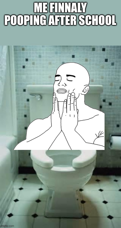 feels good man | ME FINNALY POOPING AFTER SCHOOL | image tagged in toilet,school,haha,memes | made w/ Imgflip meme maker