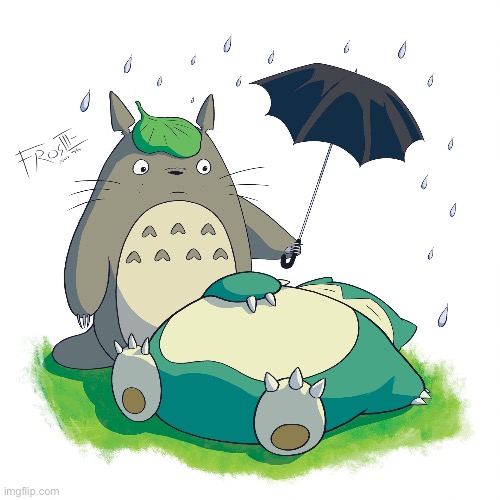 Totoro and Snorlax to make your day a little better | image tagged in snorlax | made w/ Imgflip meme maker