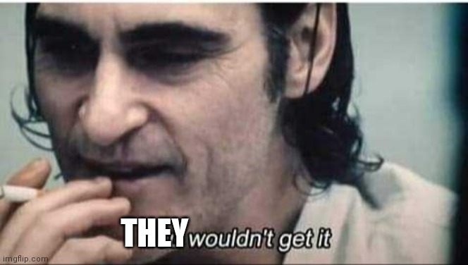 You wouldn't get it | THEY | image tagged in you wouldn't get it | made w/ Imgflip meme maker