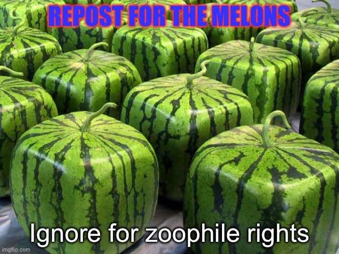 Minecraft Melons | REPOST FOR THE MELONS; Ignore for zoophile rights | image tagged in minecraft melons | made w/ Imgflip meme maker