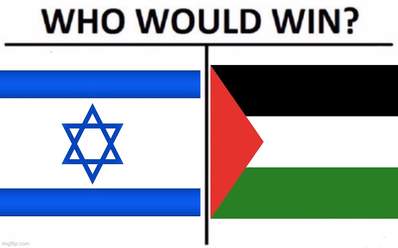 Israel Vs. Palestine | image tagged in memes,who would win,israel,palestine,islam,religion | made w/ Imgflip meme maker