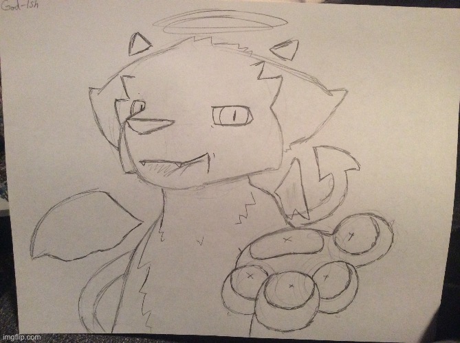 Old drawing based off the song god-ish | made w/ Imgflip meme maker