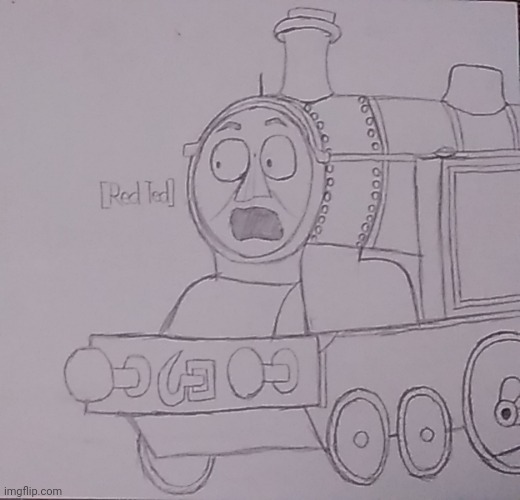 Bro is shocked | image tagged in thomas the tank engine,engines of eight,drawing | made w/ Imgflip meme maker