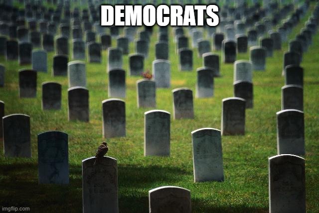 graveyard cemetary | DEMOCRATS | image tagged in graveyard cemetary | made w/ Imgflip meme maker