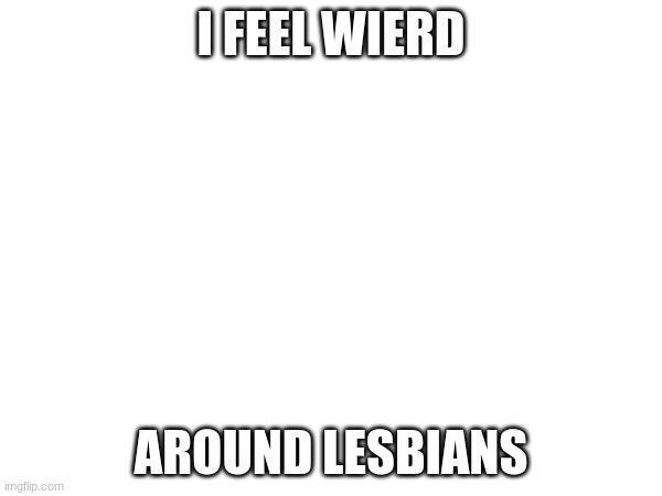 anyone else feel this? (prob cause my ex is les, but idk) | I FEEL WIERD; AROUND LESBIANS | image tagged in help | made w/ Imgflip meme maker
