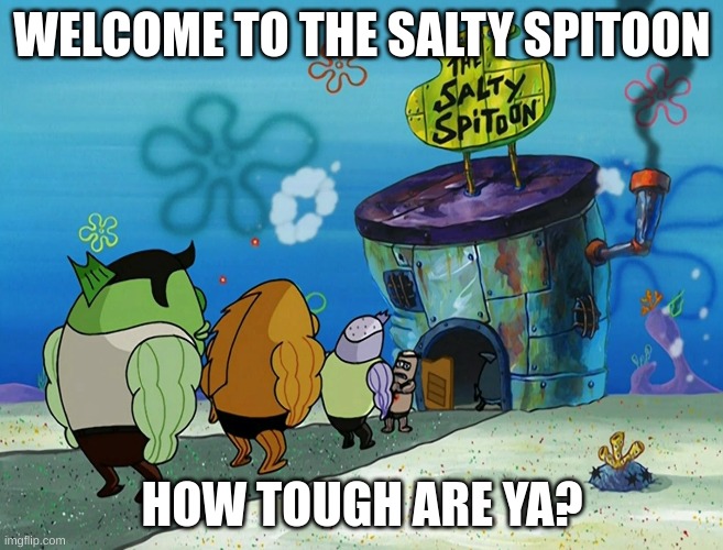 WELCOME TO THE SALTY SPITOON; HOW TOUGH ARE YA? | made w/ Imgflip meme maker