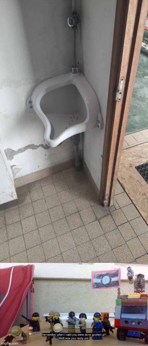 Terrible urinal placement | image tagged in remember when i said you were done goofed up,urinal,you had one job,memes,corner,placement | made w/ Imgflip meme maker