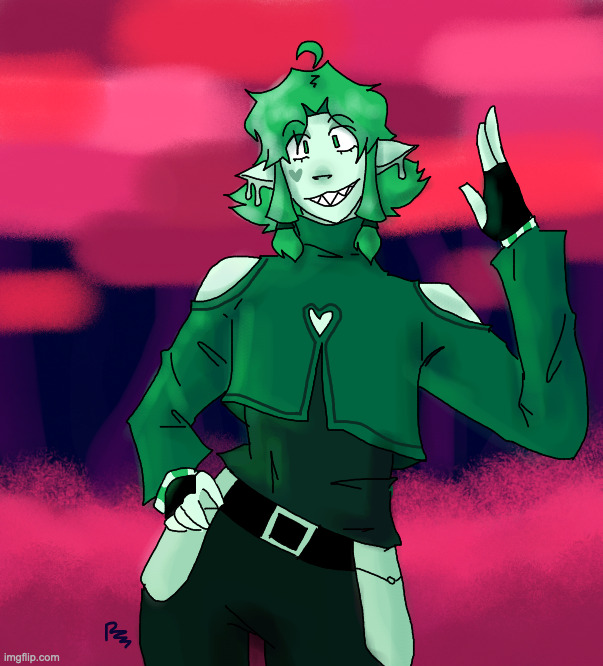 this is coraso, one of my deltarune ocs! theyre the ace of hearts! also i drew this using a trackpad mouse... | image tagged in deltarune,ocs | made w/ Imgflip meme maker
