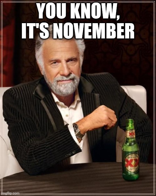 No Nut November this year | YOU KNOW, IT'S NOVEMBER; BUT IN NO NUT NOVEMBER, TRY NOT TO TOUCH YOUR NUT | image tagged in memes,the most interesting man in the world | made w/ Imgflip meme maker