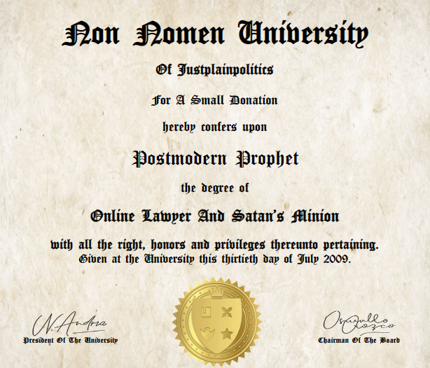 PostmodernProphet Law Degree JPP Blank Meme Template
