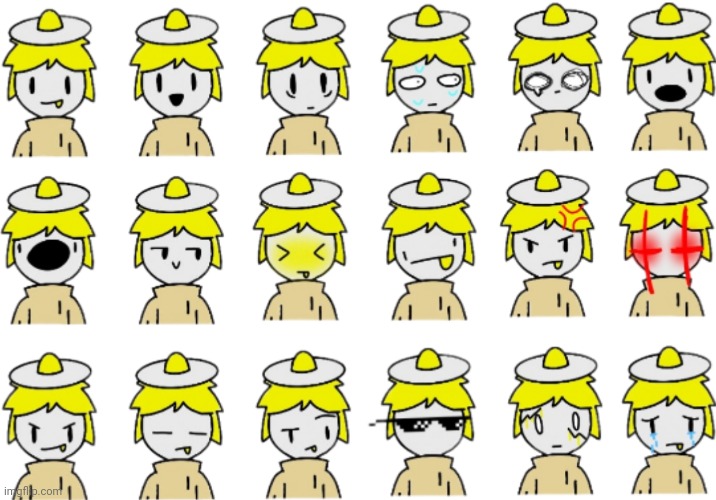 Finished ove's expression sheet! | image tagged in ove expression sheet | made w/ Imgflip meme maker