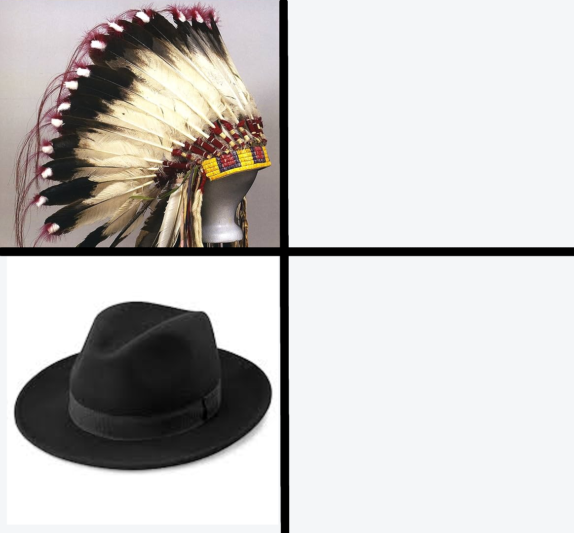 We even thought of a war bonnet Blank Meme Template