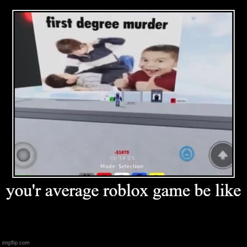 you'r average roblox game be like | | image tagged in funny,demotivationals | made w/ Imgflip demotivational maker