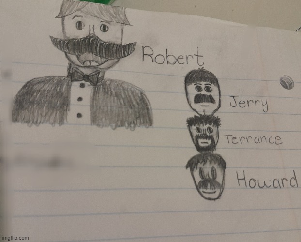 i was bored while i was doing my science work, so i drew mustache men | image tagged in drawing,mustache,bored | made w/ Imgflip meme maker