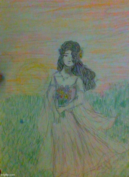 I drew my friend as a goddess | made w/ Imgflip meme maker