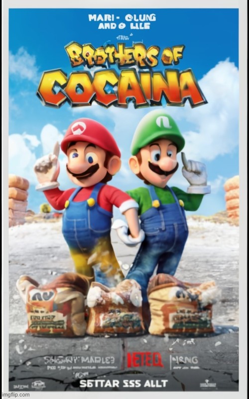 it's a story of mario and luigi starting a salt company | image tagged in mario,luigi,bags | made w/ Imgflip meme maker