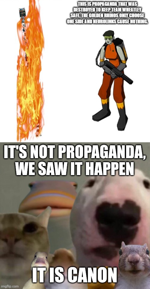 I don't care if you don't recognize it as canon, the council does, and that is the end of it | IT'S NOT PROPAGANDA, WE SAW IT HAPPEN; IT IS CANON | image tagged in the council remastered | made w/ Imgflip meme maker