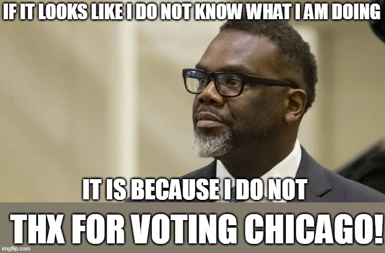 If it looks like I do not know what I am doing | IF IT LOOKS LIKE I DO NOT KNOW WHAT I AM DOING; IT IS BECAUSE I DO NOT; THX FOR VOTING CHICAGO! | image tagged in brandon johnson,politics,chicago,sell out,democrat | made w/ Imgflip meme maker
