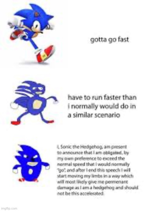 Gotta go fast | image tagged in gotta go fast | made w/ Imgflip meme maker