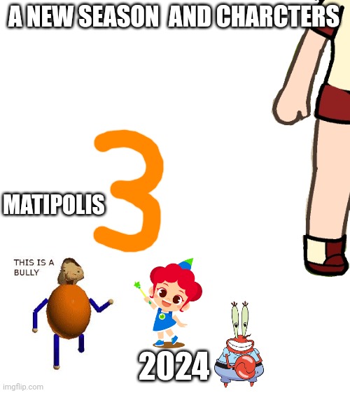 Matipolis3 | A NEW SEASON  AND CHARCTERS 2024 MATIPOLIS | image tagged in blank white template | made w/ Imgflip meme maker
