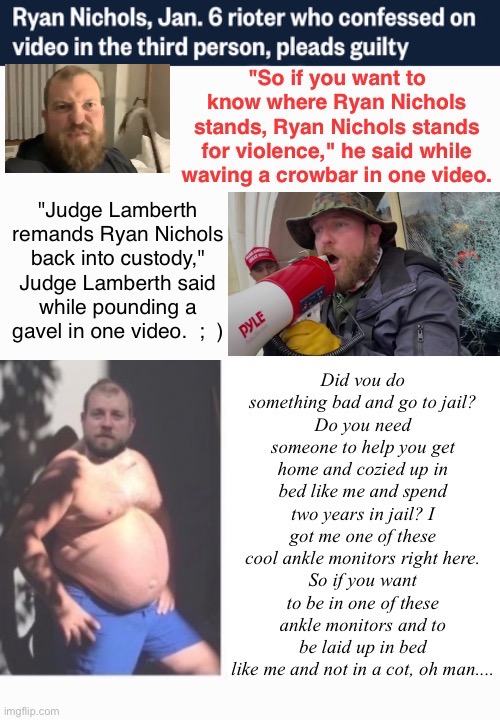'Cool' Ankle Monitor On That Cot--Boxers Optional Blank Meme Template