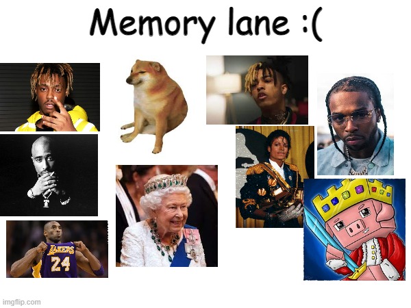 Memory Lane (F in chat) | Memory lane :( | image tagged in memes,sad,memories,cheems,rap | made w/ Imgflip meme maker
