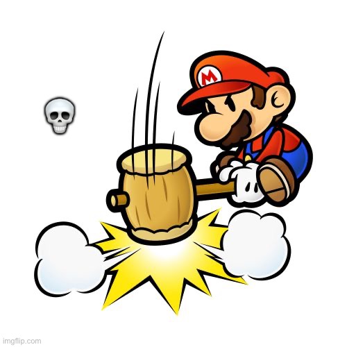 Mario Hammer Smash Meme | ? | image tagged in memes,mario hammer smash | made w/ Imgflip meme maker