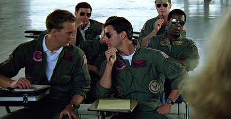 Top Gun Maverick and Goose Sitting Blank Meme Template