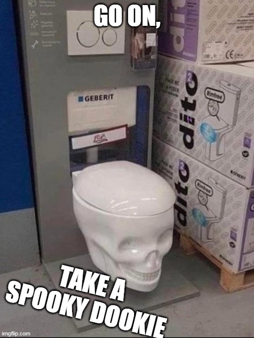 You Know You Want To Try It..... | GO ON, TAKE A SPOOKY DOOKIE | image tagged in spooky dookie | made w/ Imgflip meme maker