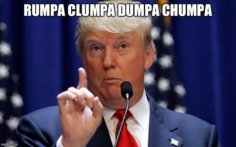 Donald Trump | RUMPA CLUMPA DUMPA CHUMPA | image tagged in donald trump | made w/ Imgflip meme maker