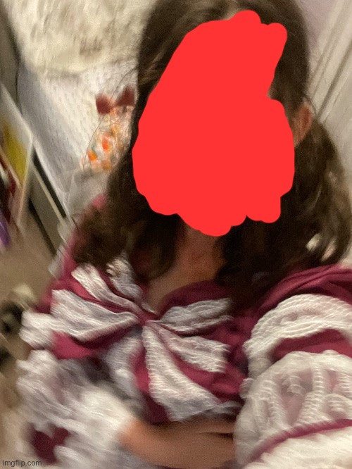 Went trick or treating at my gfs house, dressed up as a haunted dolls spirit. This is the best photo of my costume I got | made w/ Imgflip meme maker