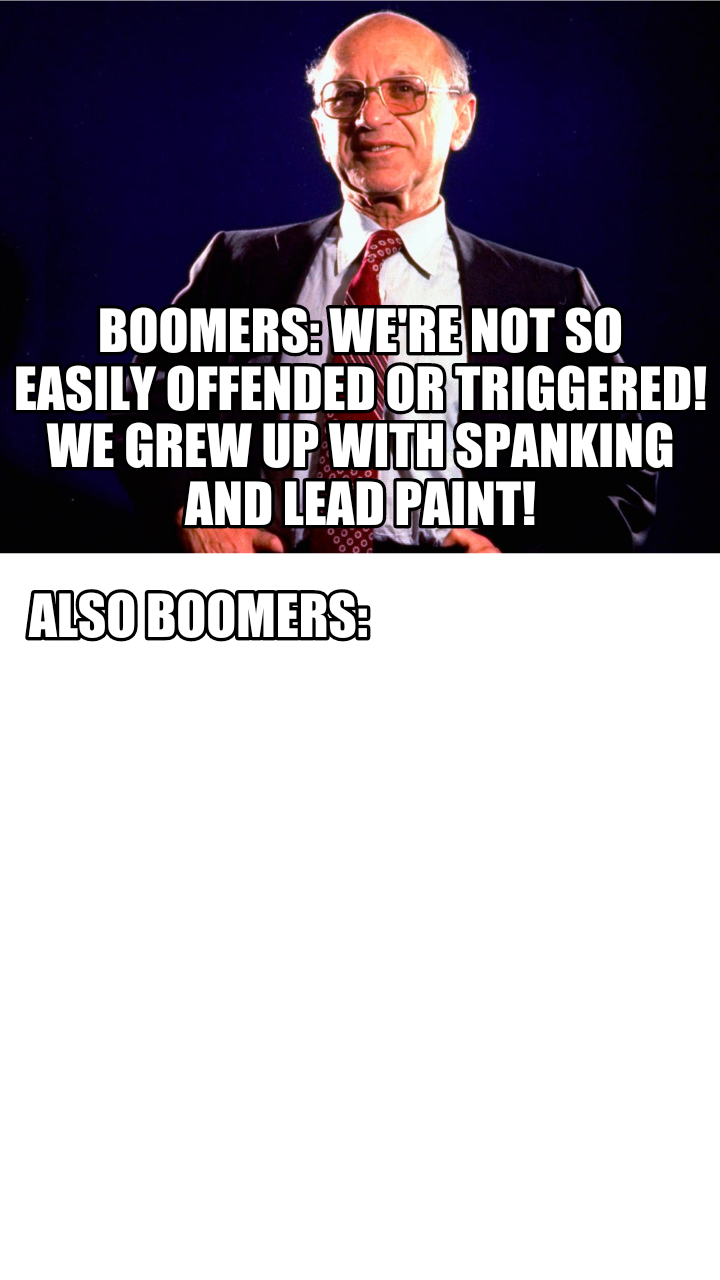 Easily Offended Boomer Blank Meme Template
