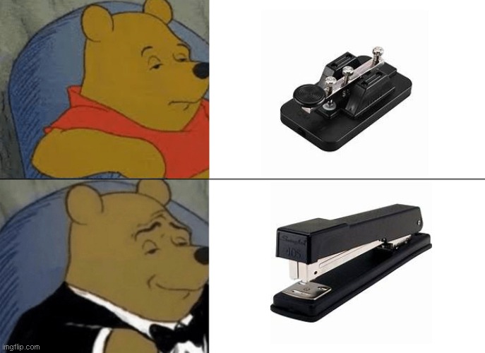Morse Code | image tagged in memes,tuxedo winnie the pooh | made w/ Imgflip meme maker