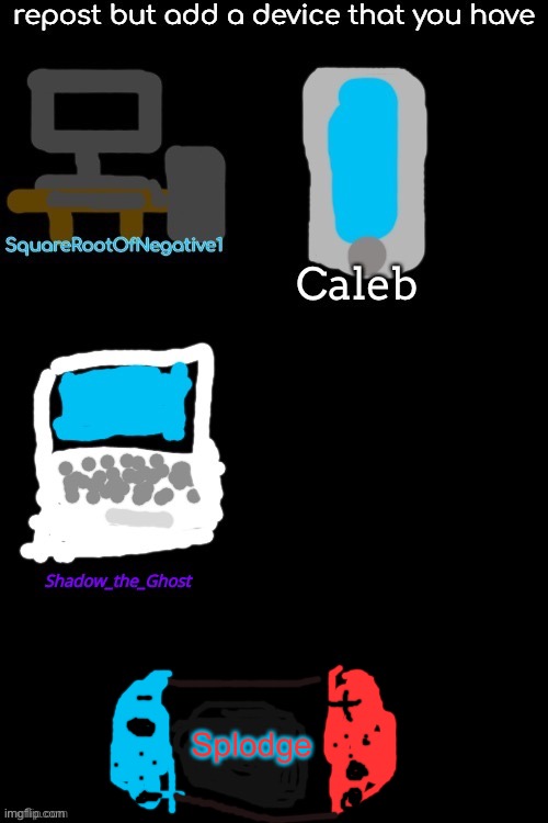 Playing Pokémon Scarlet on it rn | Splodge | made w/ Imgflip meme maker