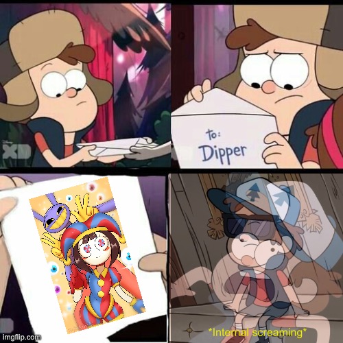 Uh, I don’t think that anyone’s ready for jaxni just yet | *Internal screaming* | image tagged in gravity falls note,gravity falls,the amazing digital circus,internal screaming,memes | made w/ Imgflip meme maker