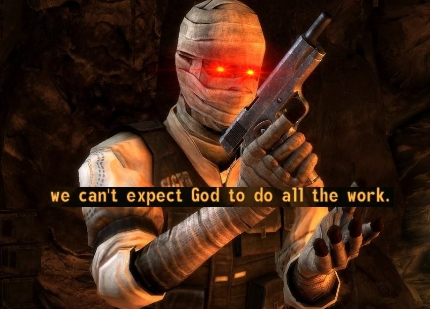 High Quality we can't expect god to do all the work Blank Meme Template
