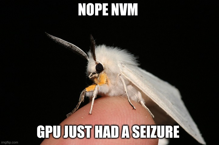 ohno | NOPE NVM; GPU JUST HAD A SEIZURE | made w/ Imgflip meme maker